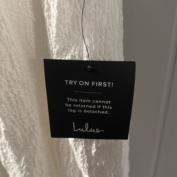 Lulus Little Bit In Love White Surplice Puff Sleeve Mini Dress - Picture 5 of 7